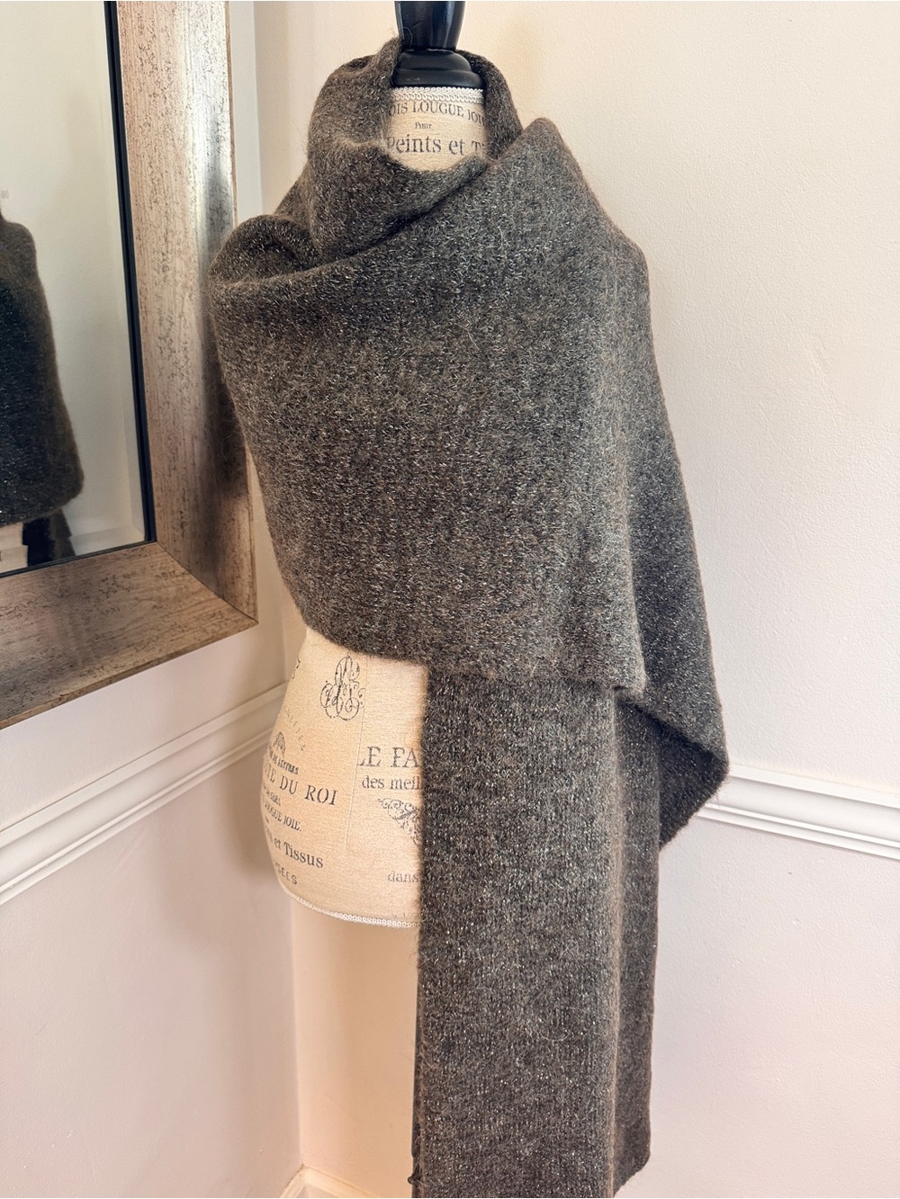 Sarah Pacini Elegant Shawl/Wrap with Pin | 84” Long
